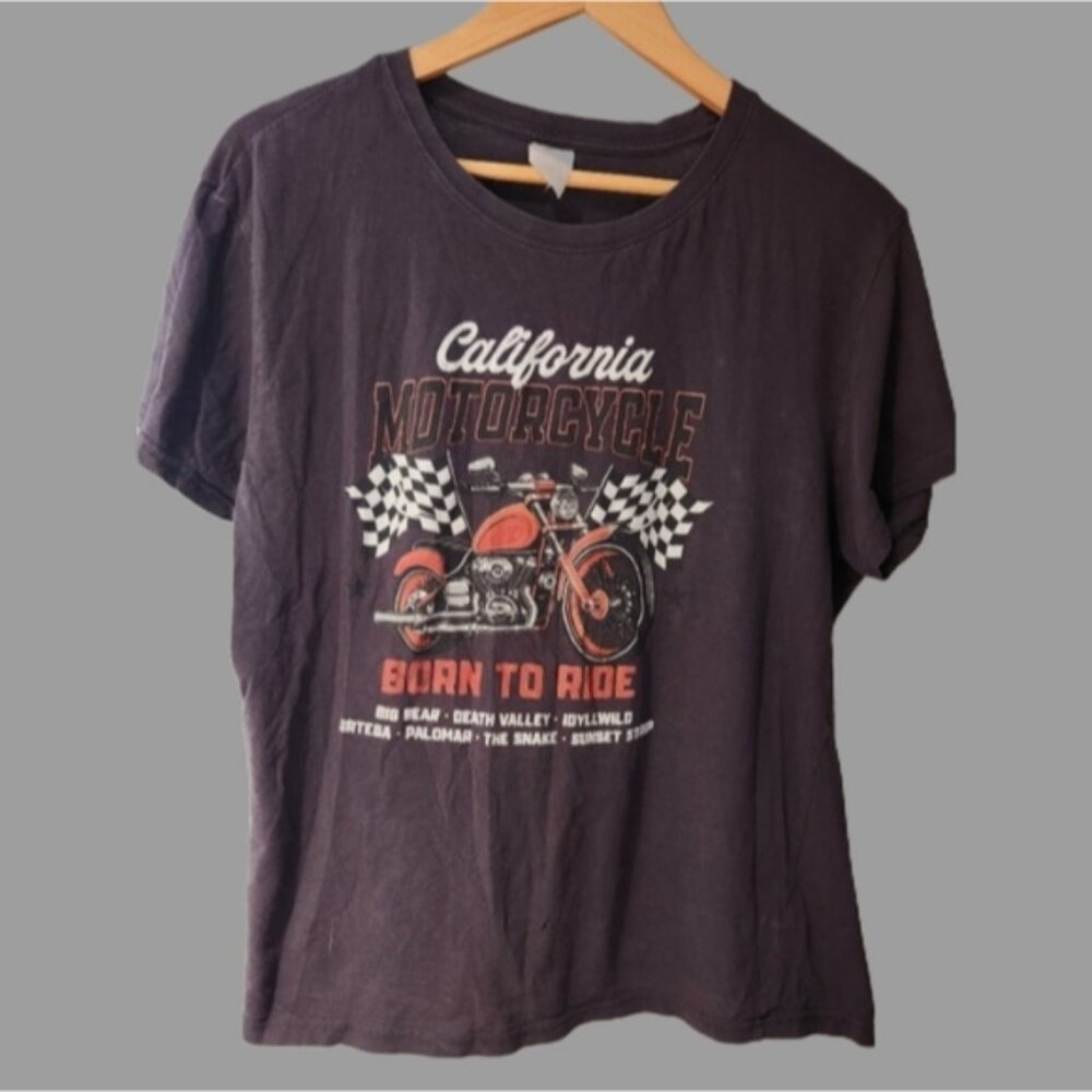 Vintage Small California Motorcycle Graphic T-Shirt Grunge Harley Inspired